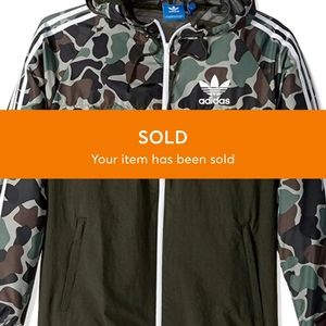 🚫SOLD!🚫Adidas Camo Windbreaker Jacket M